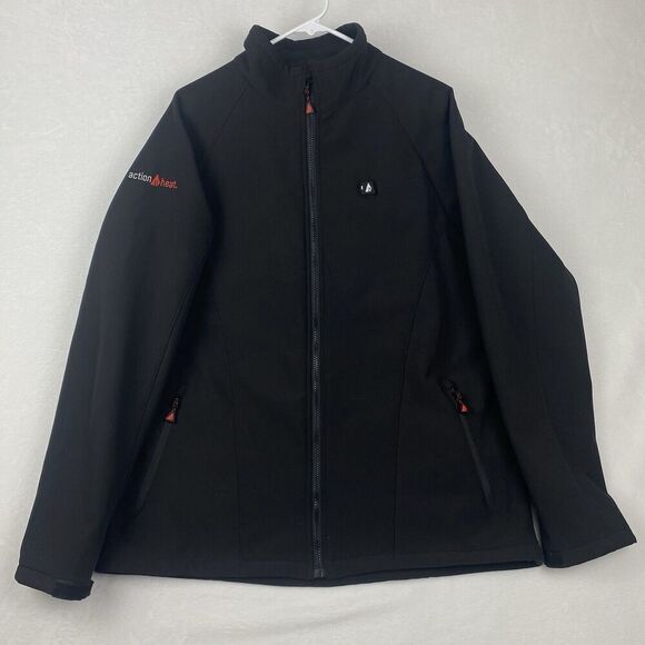 ActionHeat 5V Jacket Mens Extra Large Black Softshell Battery Heated Jacket